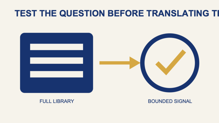 A Second-Market Test Should Not Begin With a Full Translation editorial framework illustration
