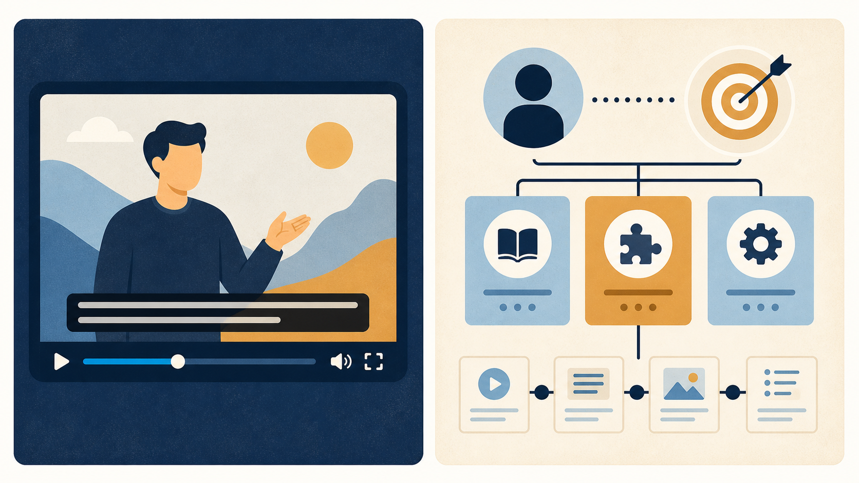 Course recognition, curriculum route and subtitles are three separate localization layers.