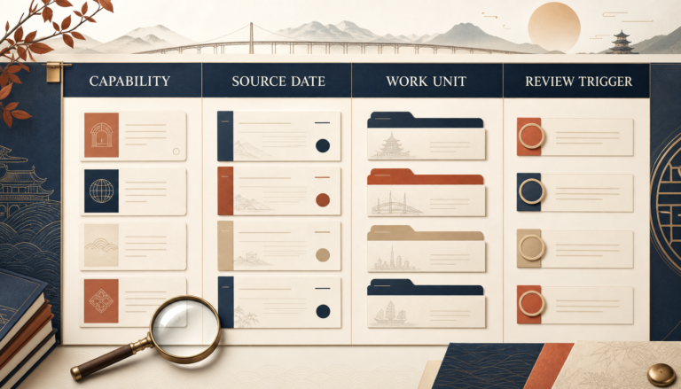 A dated China AI tool radar separates tool capability, work unit, evidence limits and review triggers.