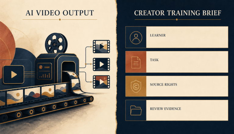 AI video production capacity separated from creator learning needs and review evidence.